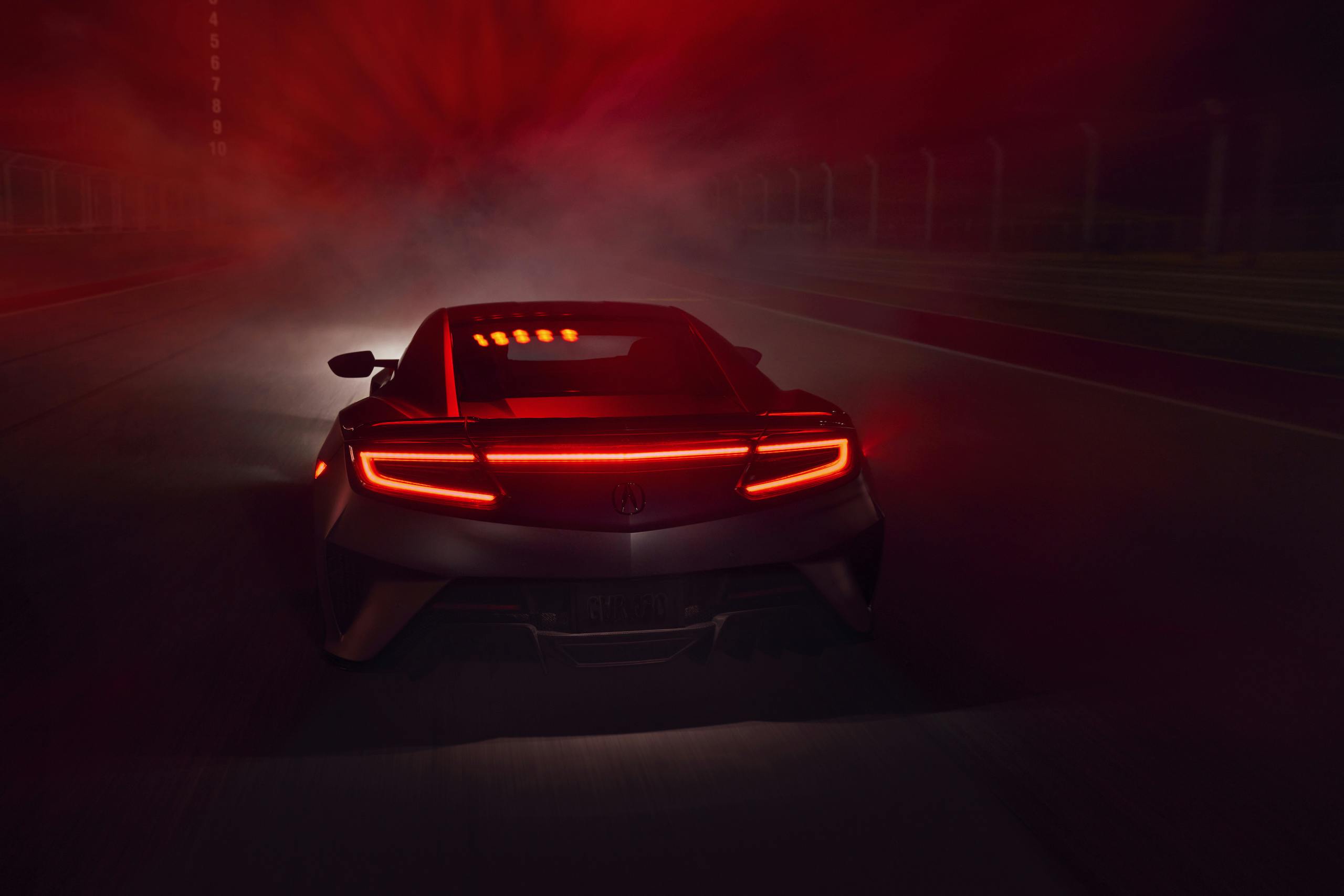 2022 Acura NSX Type S rear red smoke