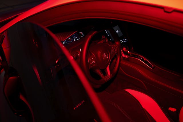 2022 Acura NSX Type S interior red light