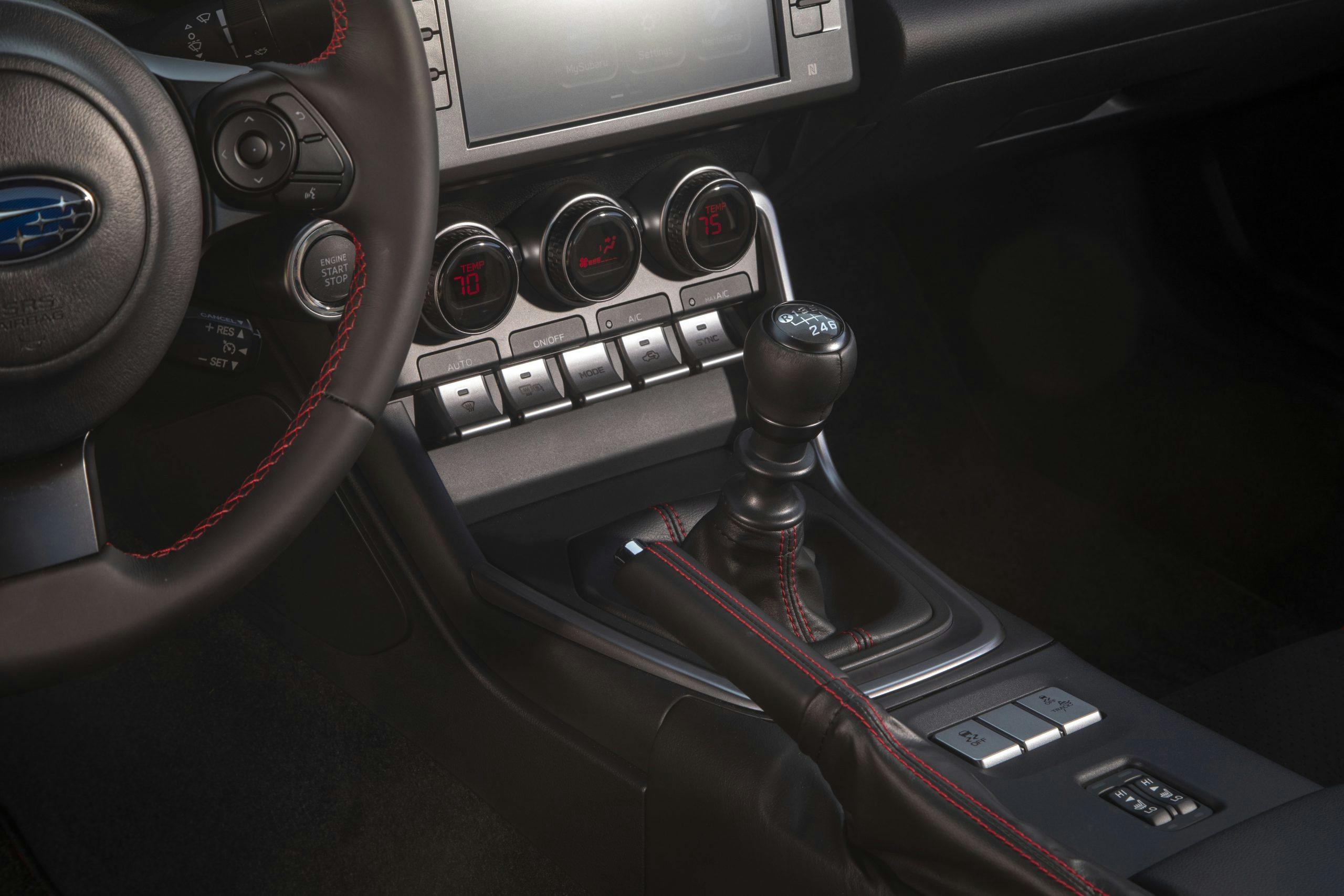 2022 Subaru BRZ interior six speed shifter