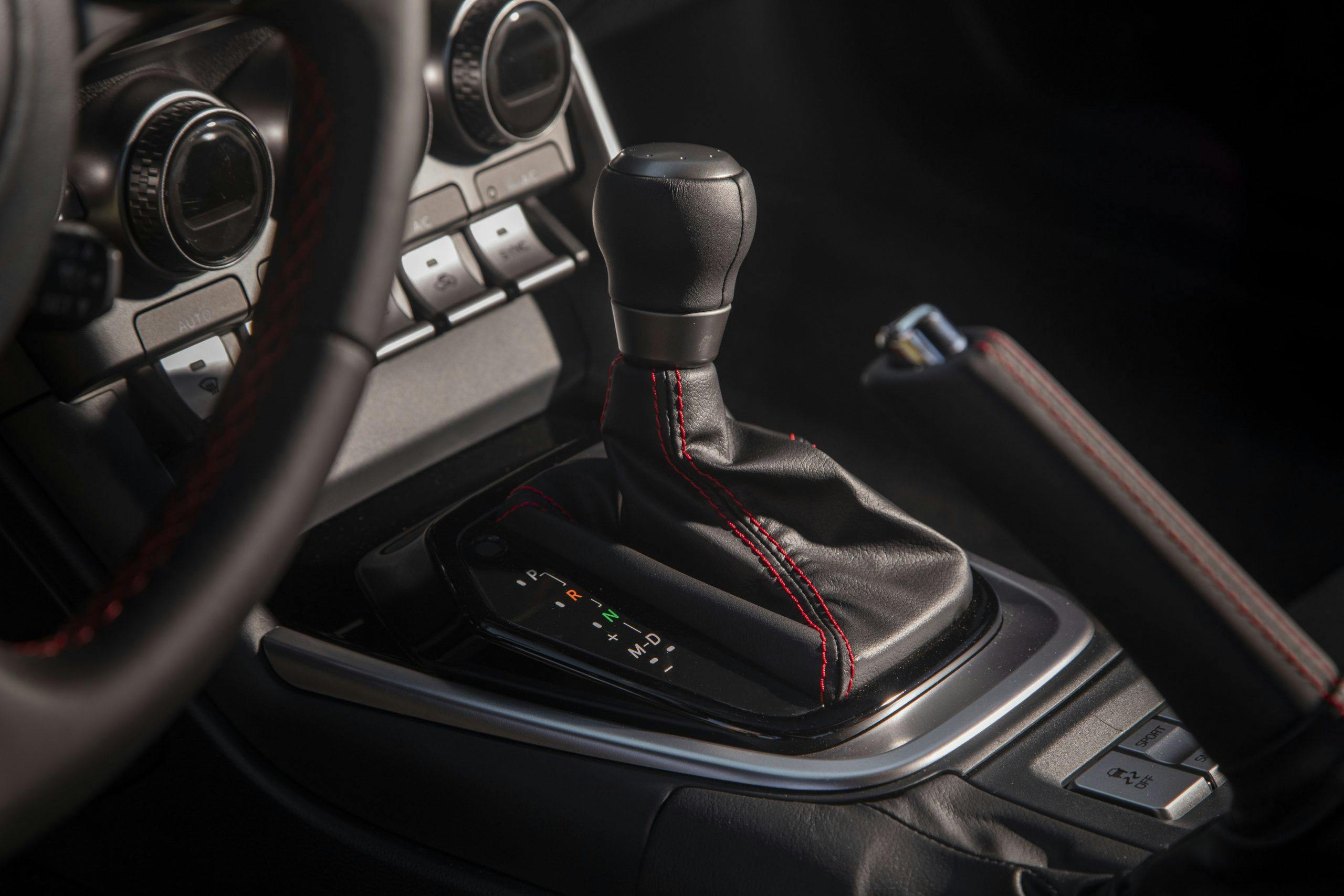 2022 Subaru BRZ interior shifter detail