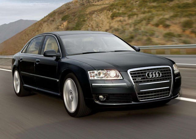 Audi A8 W12 front three-quarter action