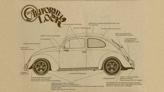 California Look VW Beetle graphic