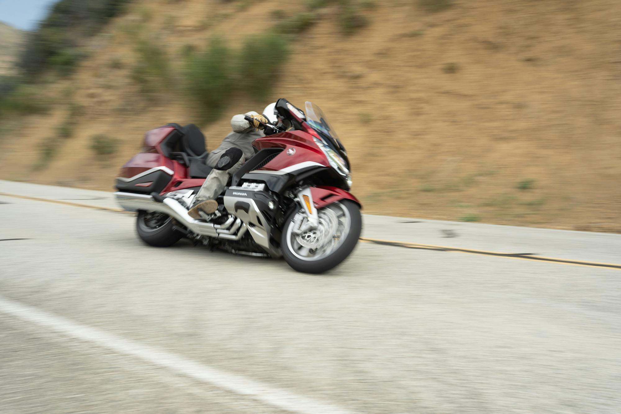 2021 Honda Gold Wing DCT front three-quarter action