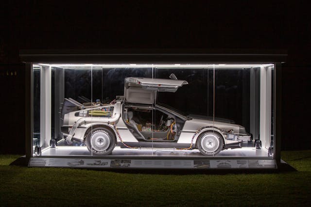 DeLorean in box at Amelia Island Concours