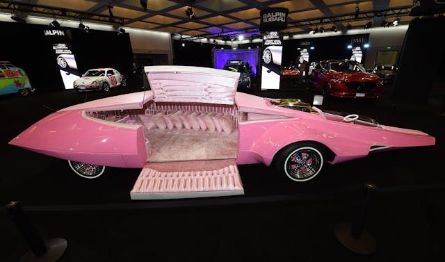 US-TRANSPORT-AUTO SHOW barris pink panther car