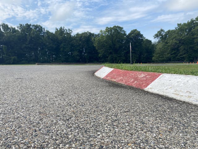 Curb at east lansing kart track