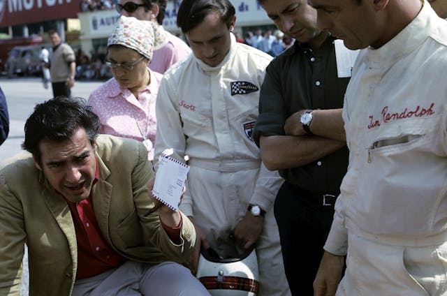 John Frankenheimer on Grand Prix set