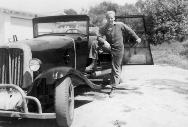 1931 Auburn 898 Phaeton - Thomas Craig 5 - Father with Auburn 12 - 1950