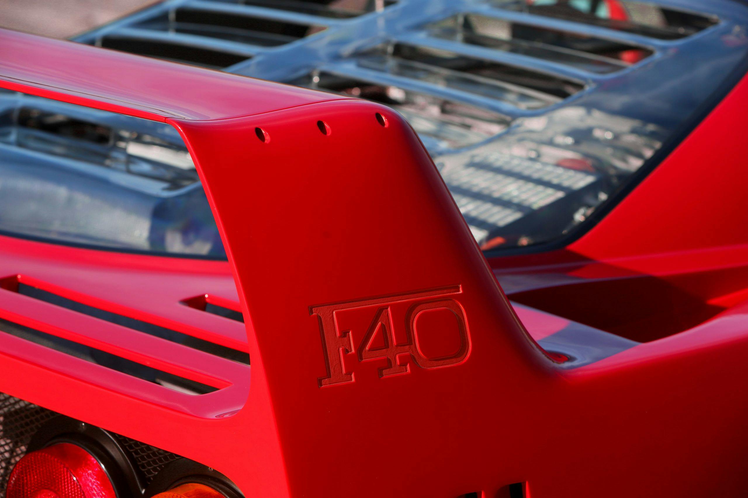1991 Ferrari F40 rear wing signature