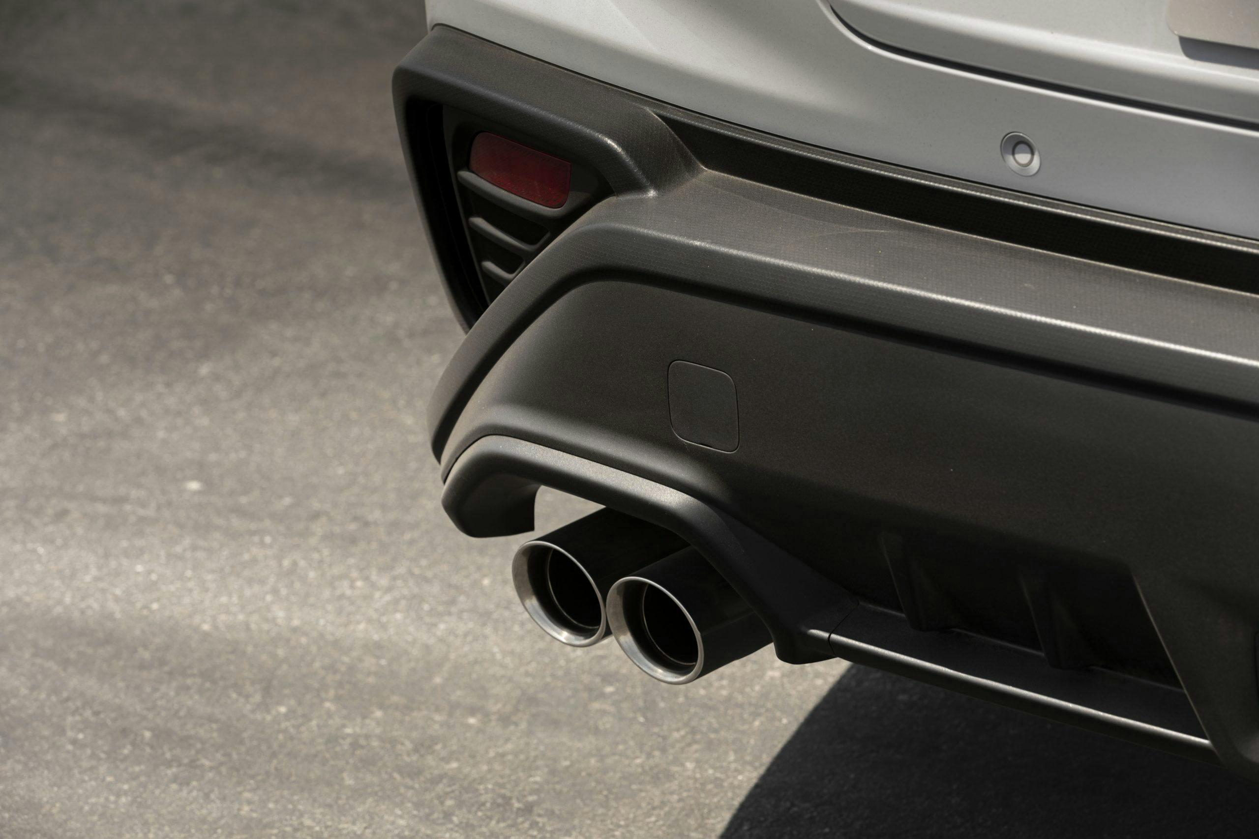 2022 Subaru WRX rear bumper exhaust tip detail
