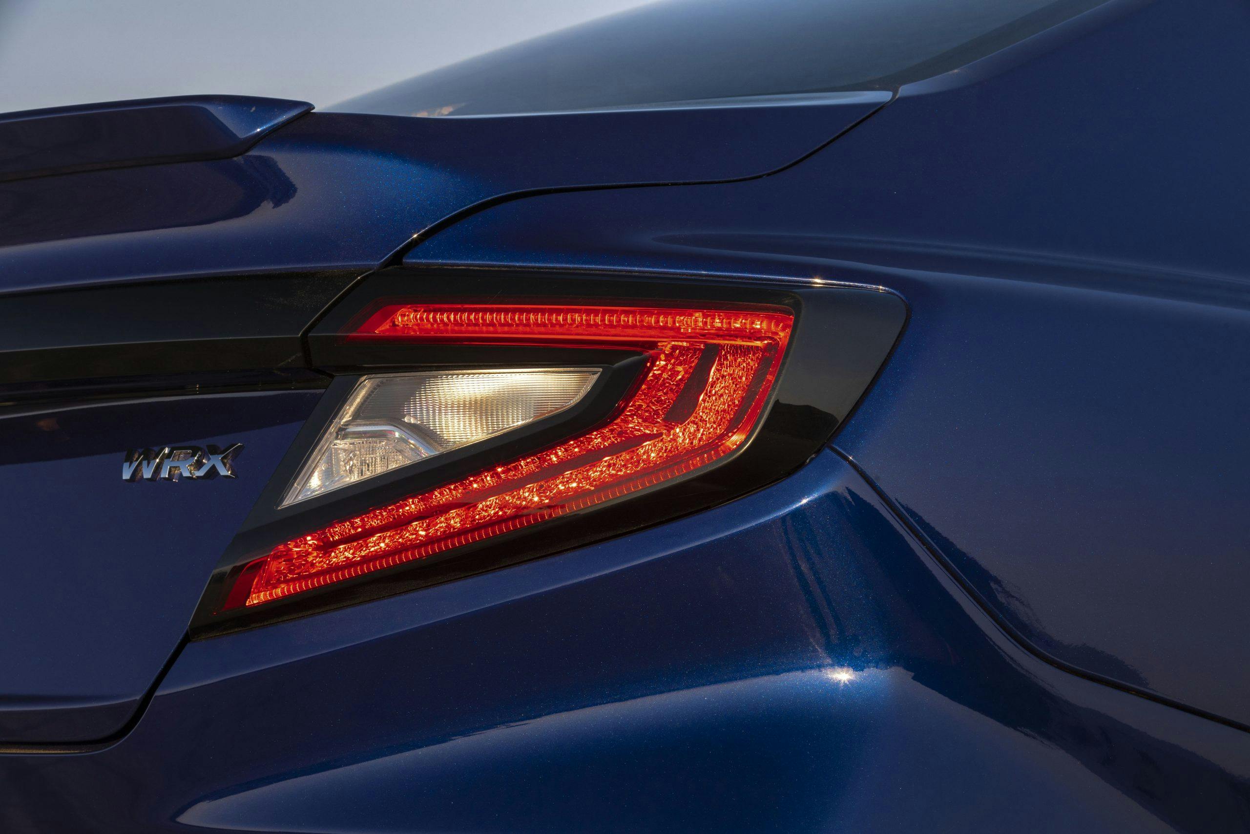 2022 Subaru WRX blue taillight detail
