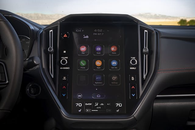 2022 Subaru WRX interior infotainment screen