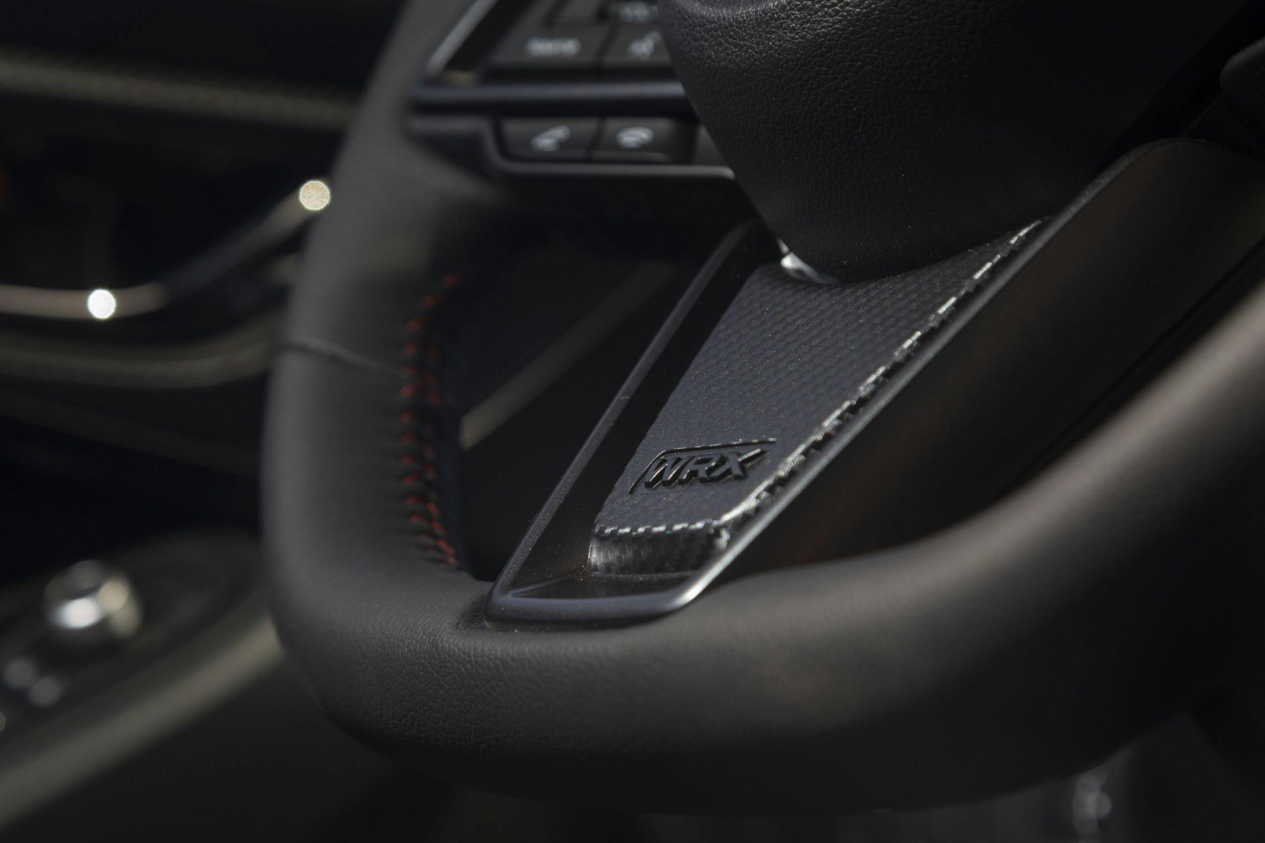 2022 Subaru WRX interior steering wheel detail