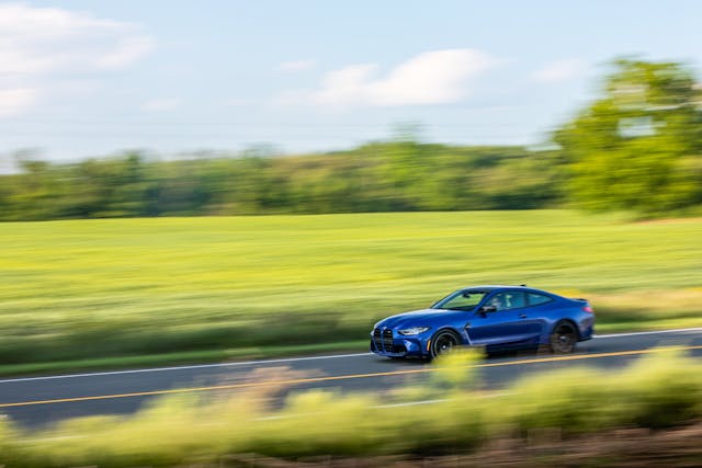 BMW M4 dynamic driving action wide BMW M4 dynamic driving action wide