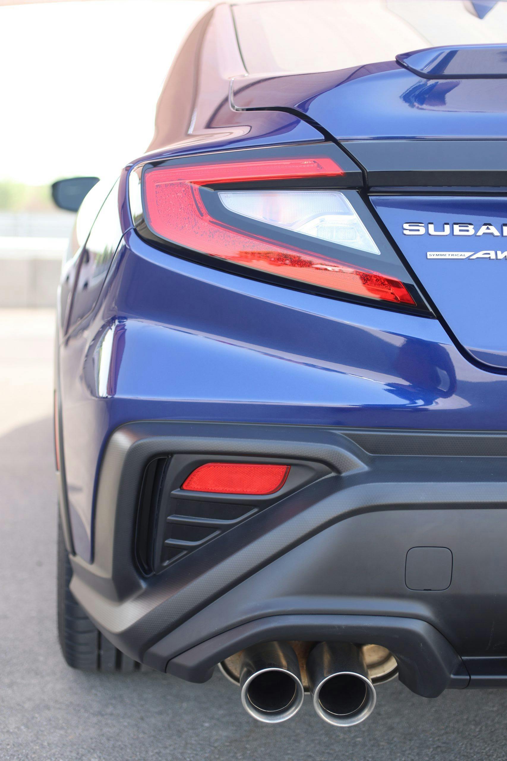 2022 Subaru WRX blue rear vertical