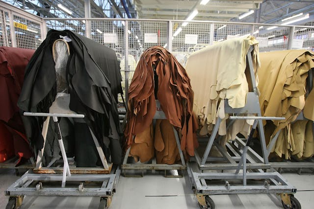 Bentley Crewe Production Line Leather Hide Racks