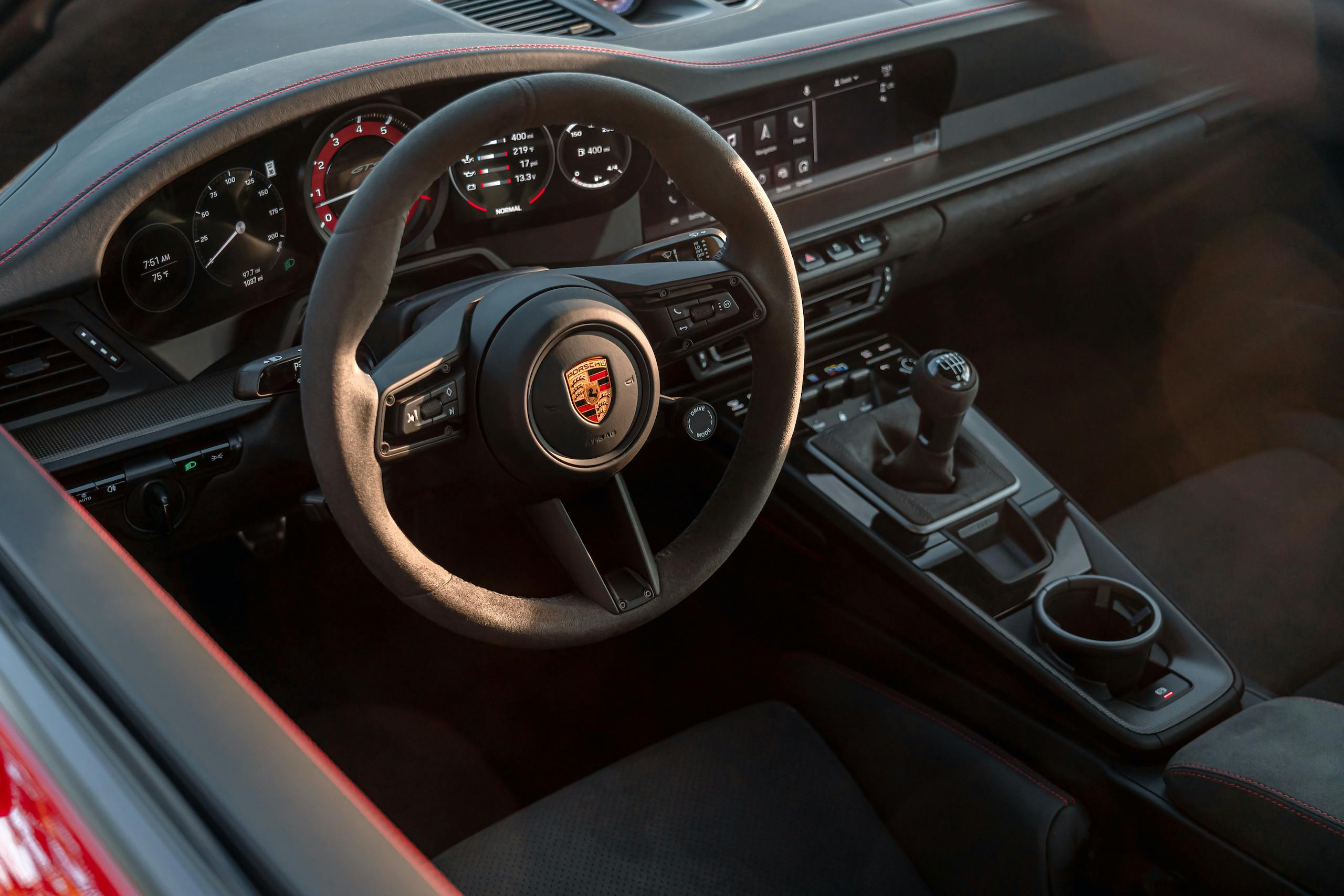 Porsche 911 GTS interior driver cockpit