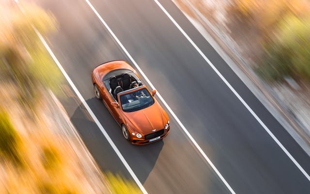 Bentley GT Speed Convertible overhead action