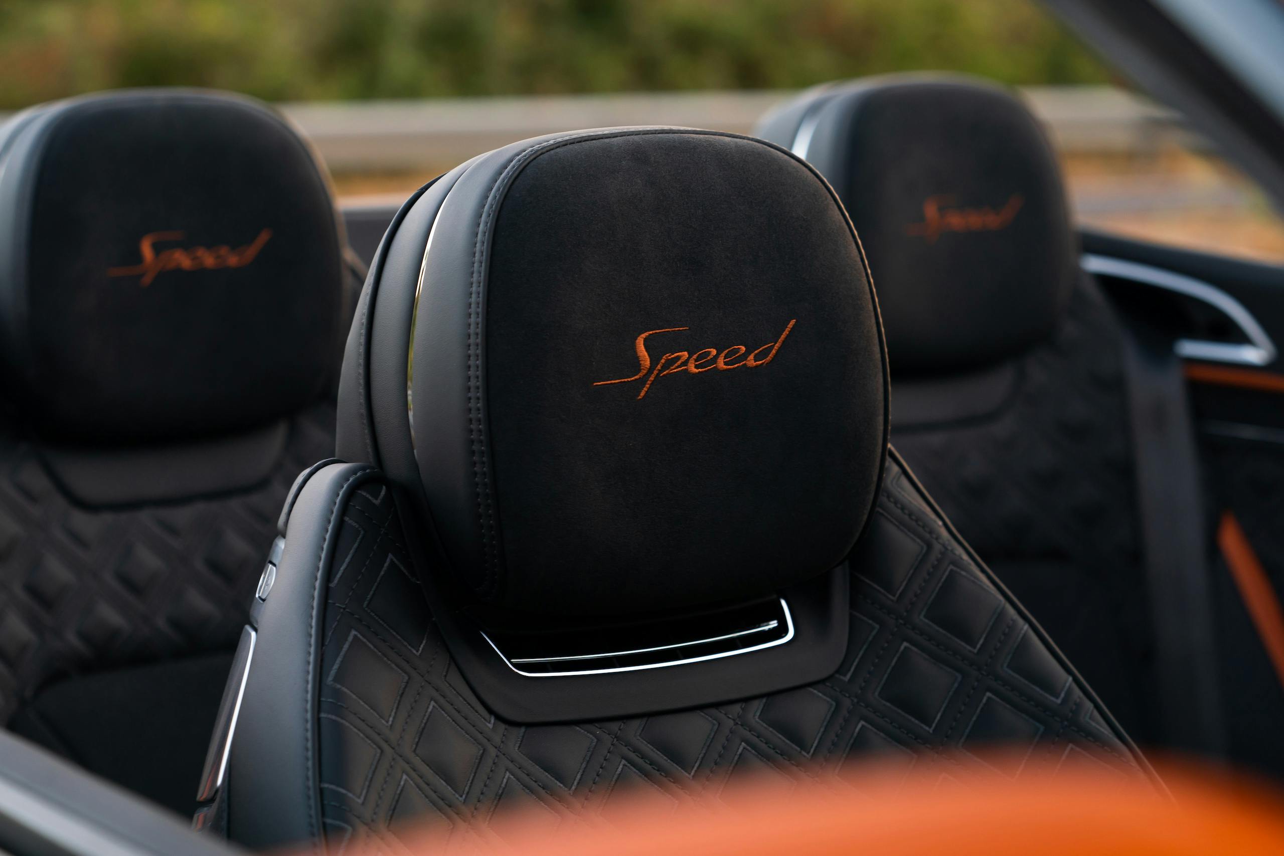 Bentley GT Speed Convertible headrest details
