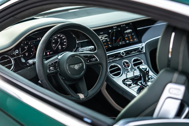 Bentley GT Speed Coupe interior through window