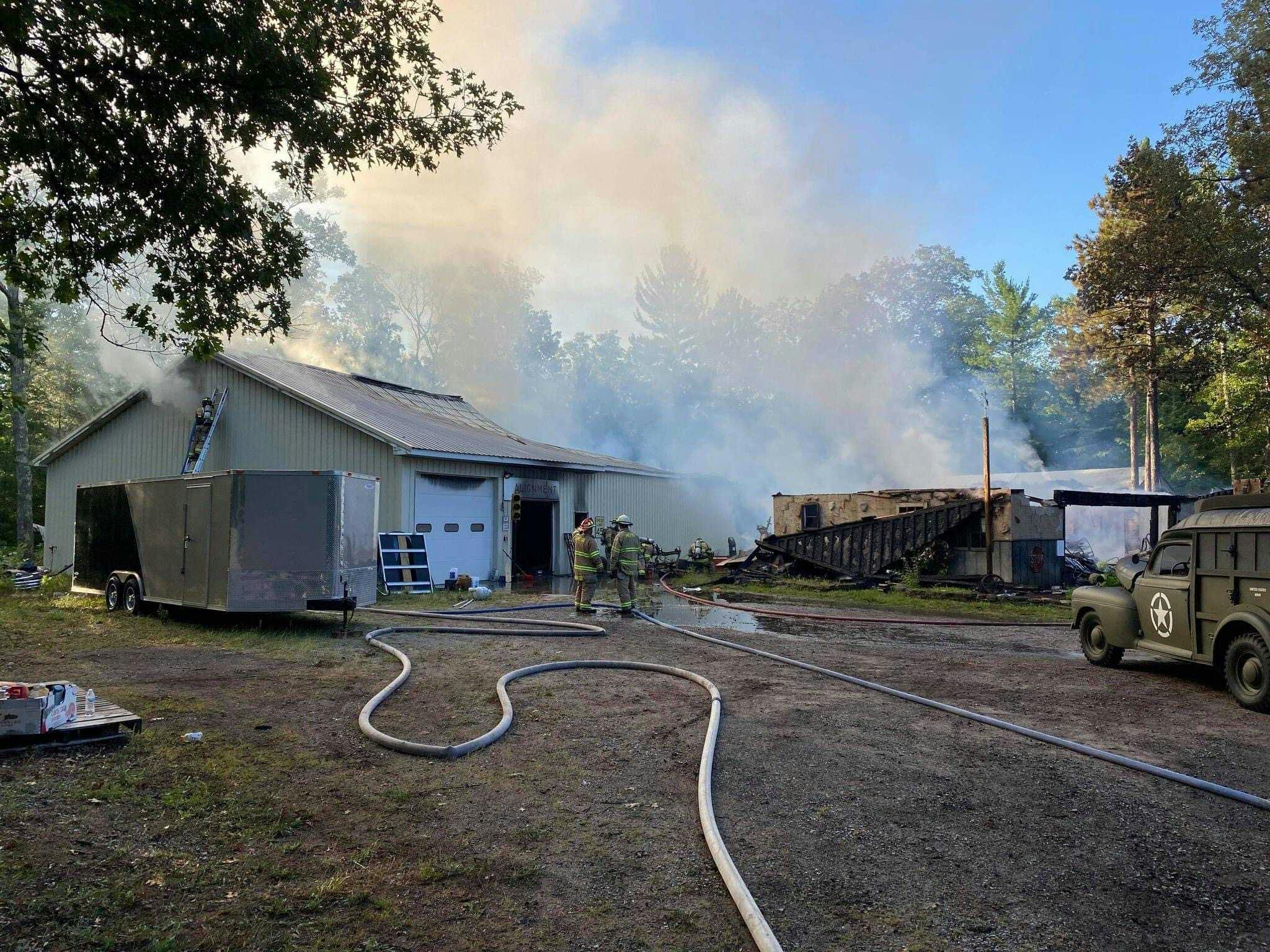 Woodie Wagon Shop Fire out