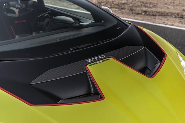 2022 Lamborghini Huracan STO hood and windshield