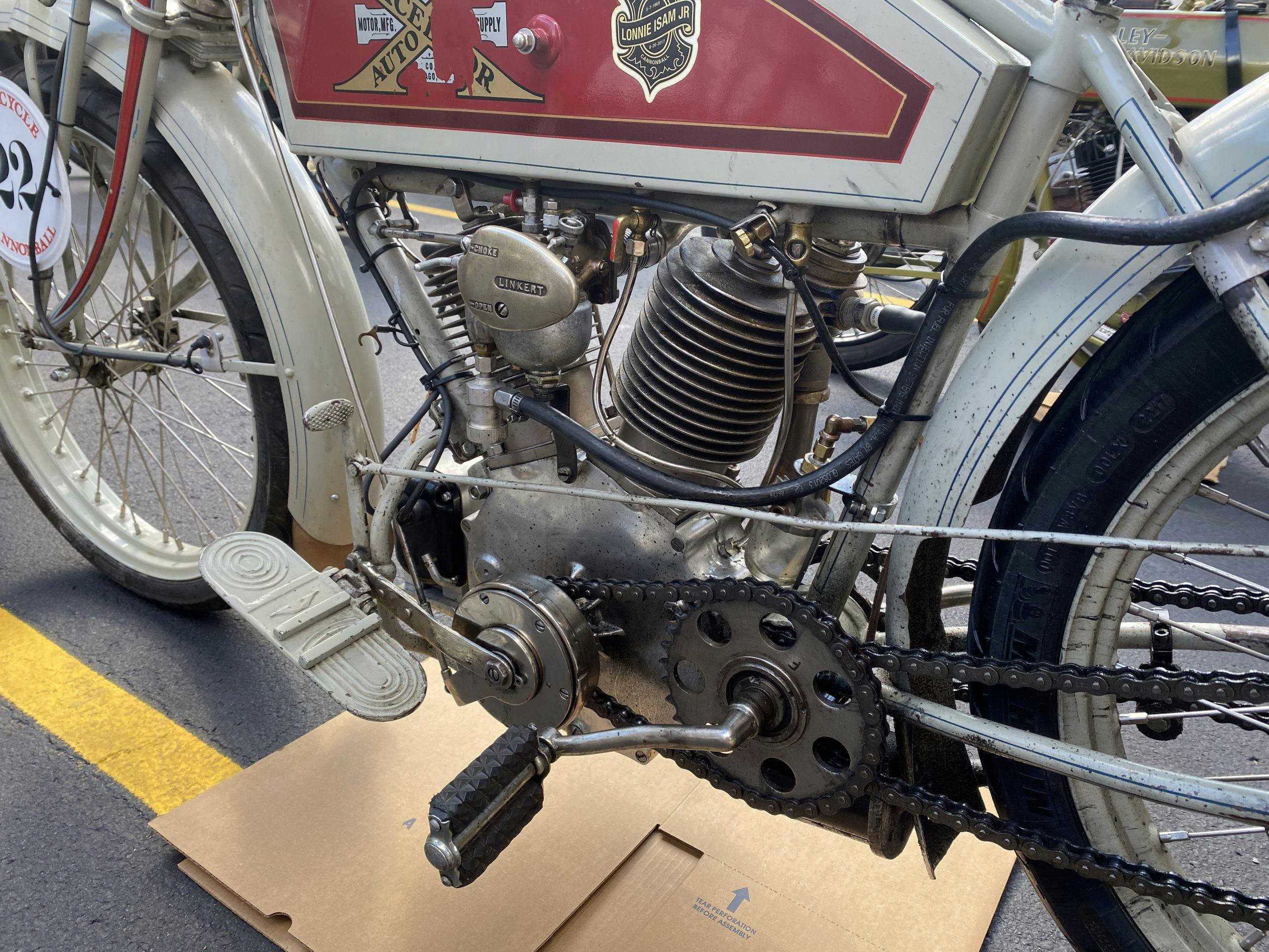 Motorcycle Cannonball engine detail