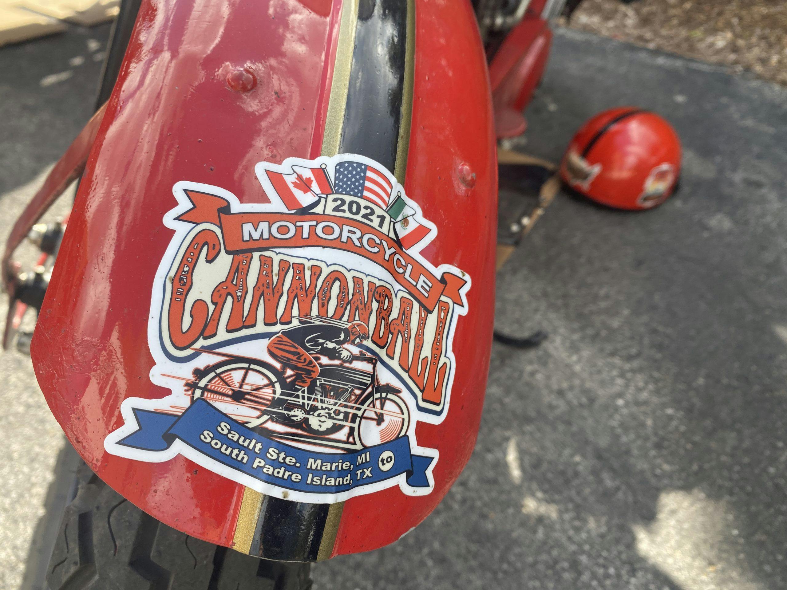 Motorcycle Cannonball decal