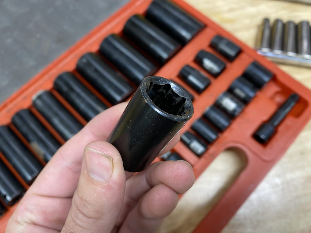 Use regular sockets cheap with impact wrench