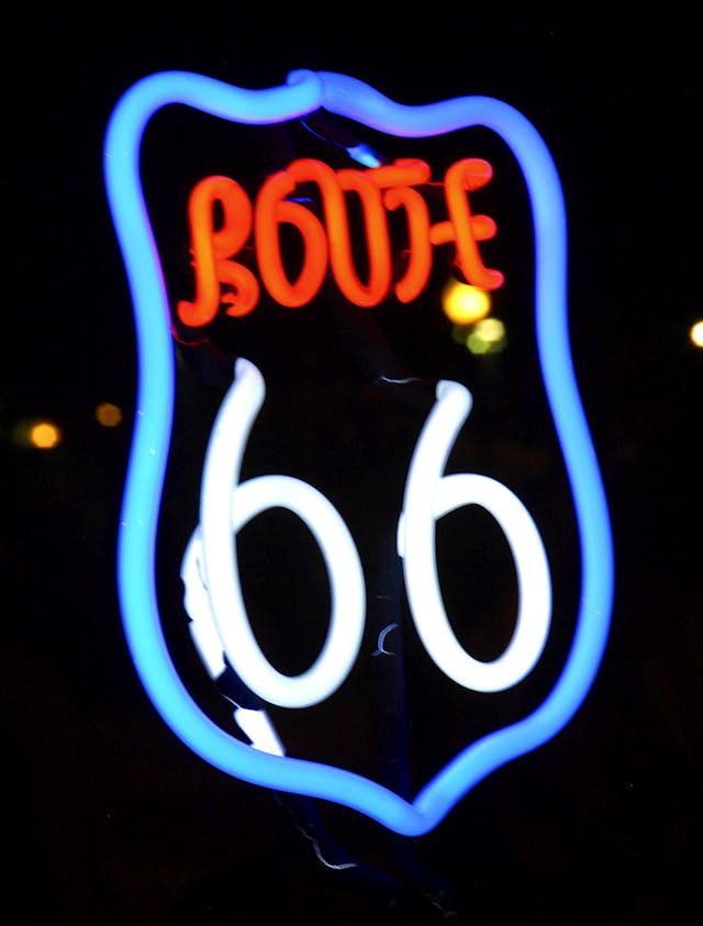 Route 66 Reunion neon sign