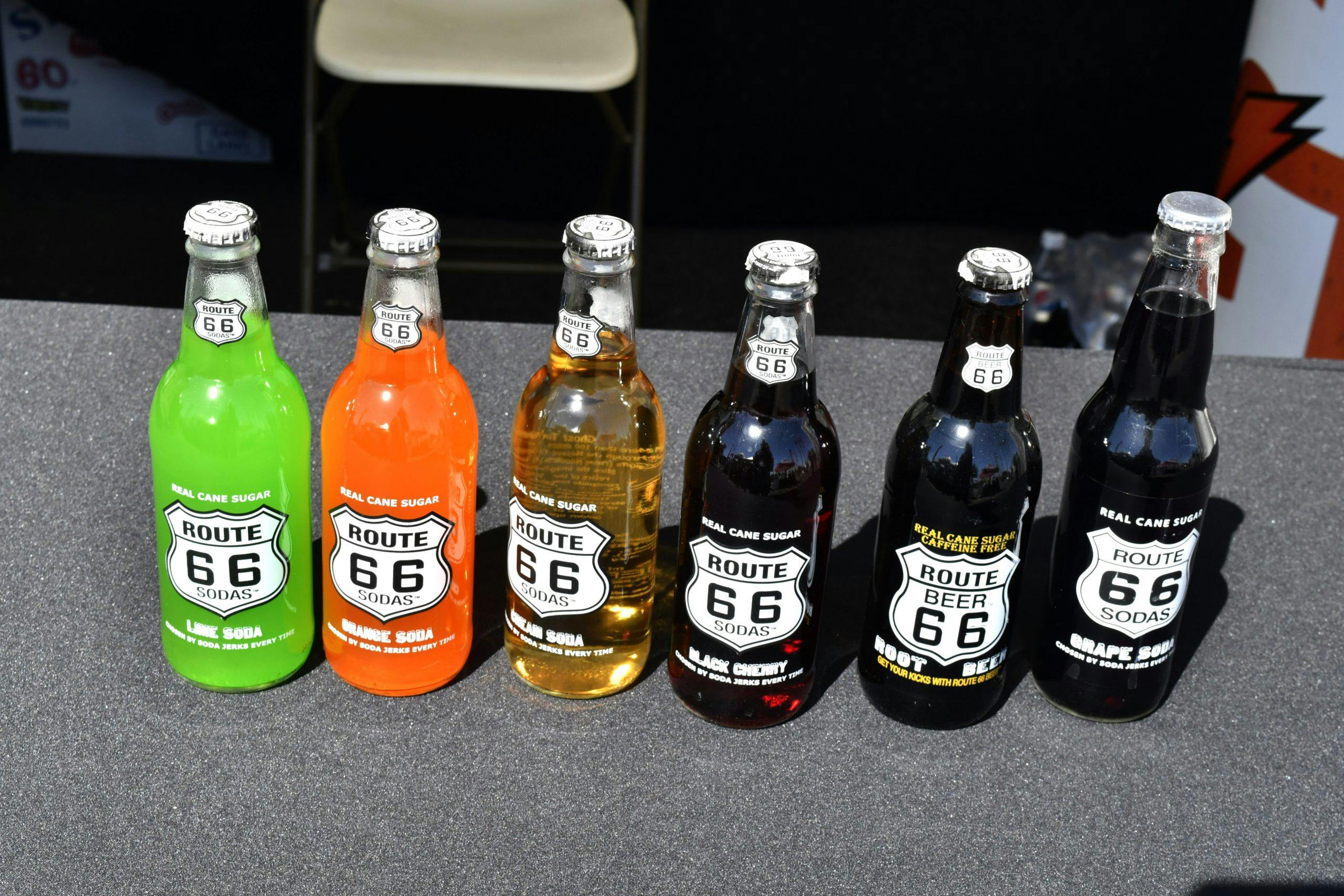 Route 66 Reunion pop soda bottles
