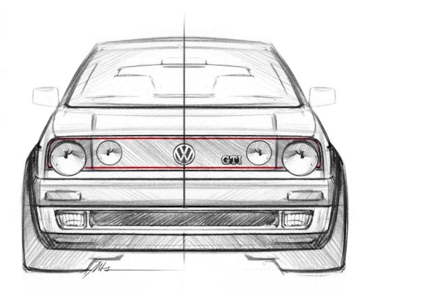Golf GTI Mk2 design sketch