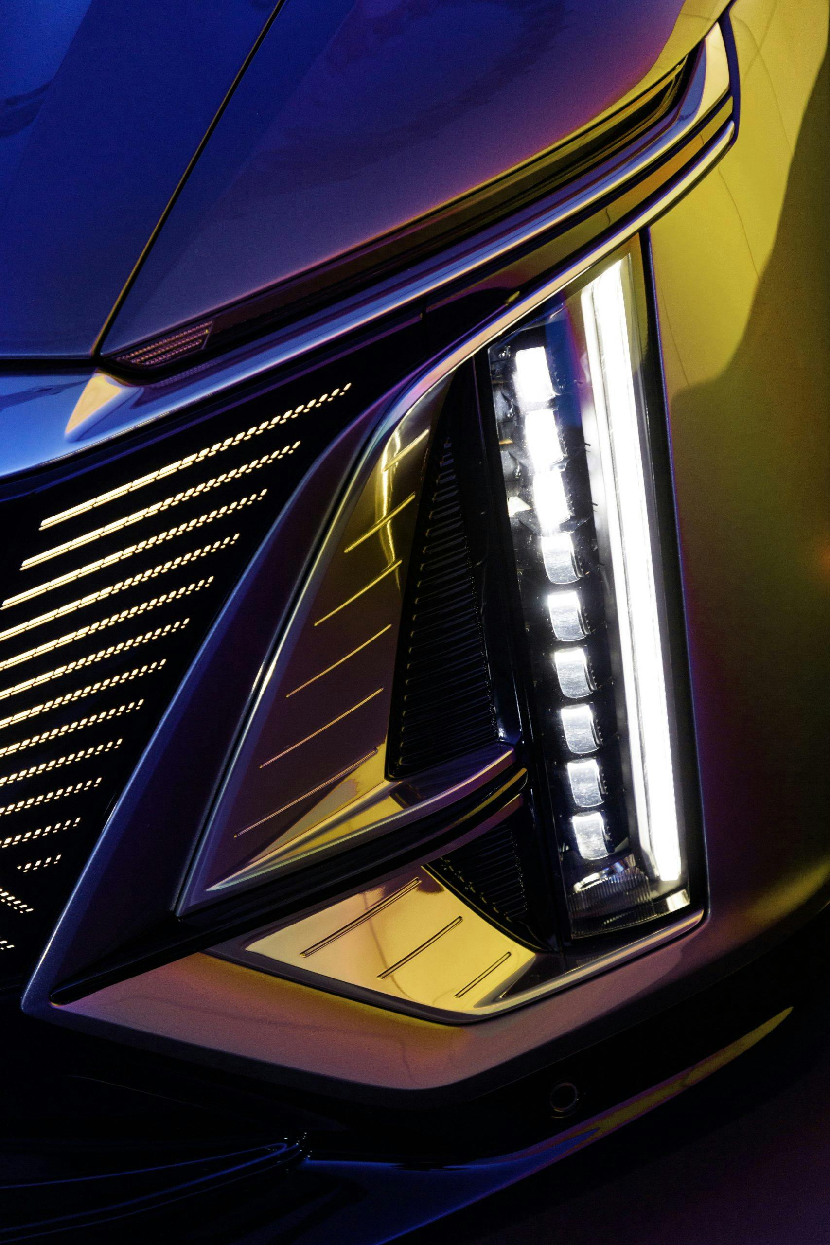 2023 Cadillac Lyriq exterior front slimeline LED headlight