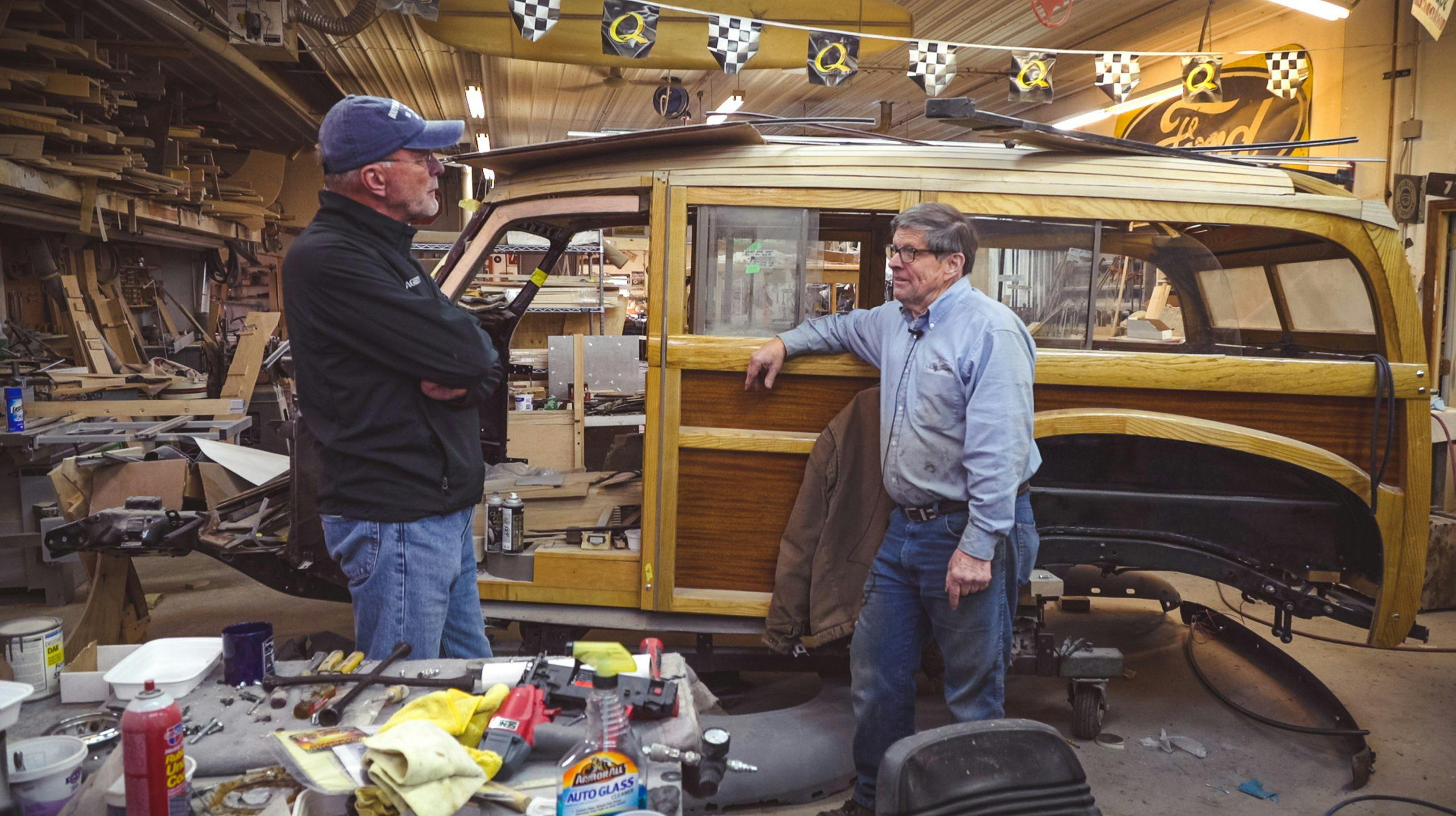 Mike Nickels Woodie Wagon Shop barn find hunter