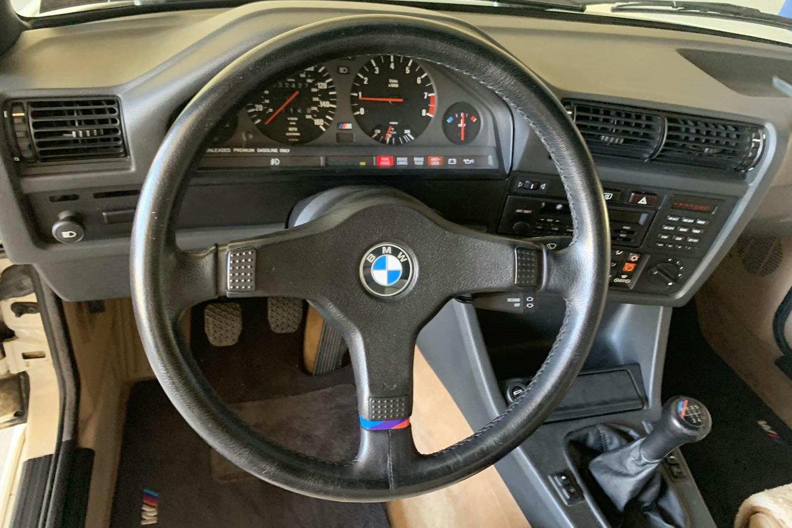 Paul Walker 1988 M3 interior steering wheel