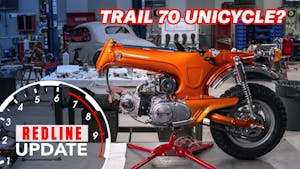 One wheel and no steering! Assembling the rear end of our Honda Trail 70 | Redline Update #96