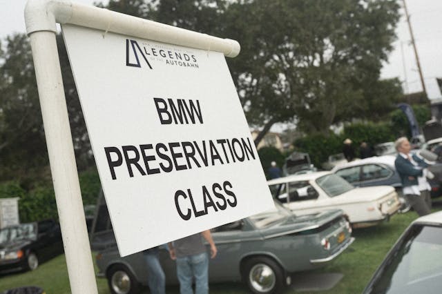BMW 2002 bmw preservation class sign