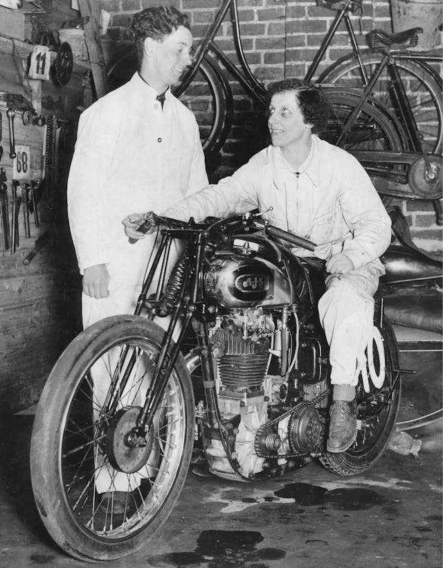 Motorcycle Riders Theresa Wallach And Florence Blenkiron