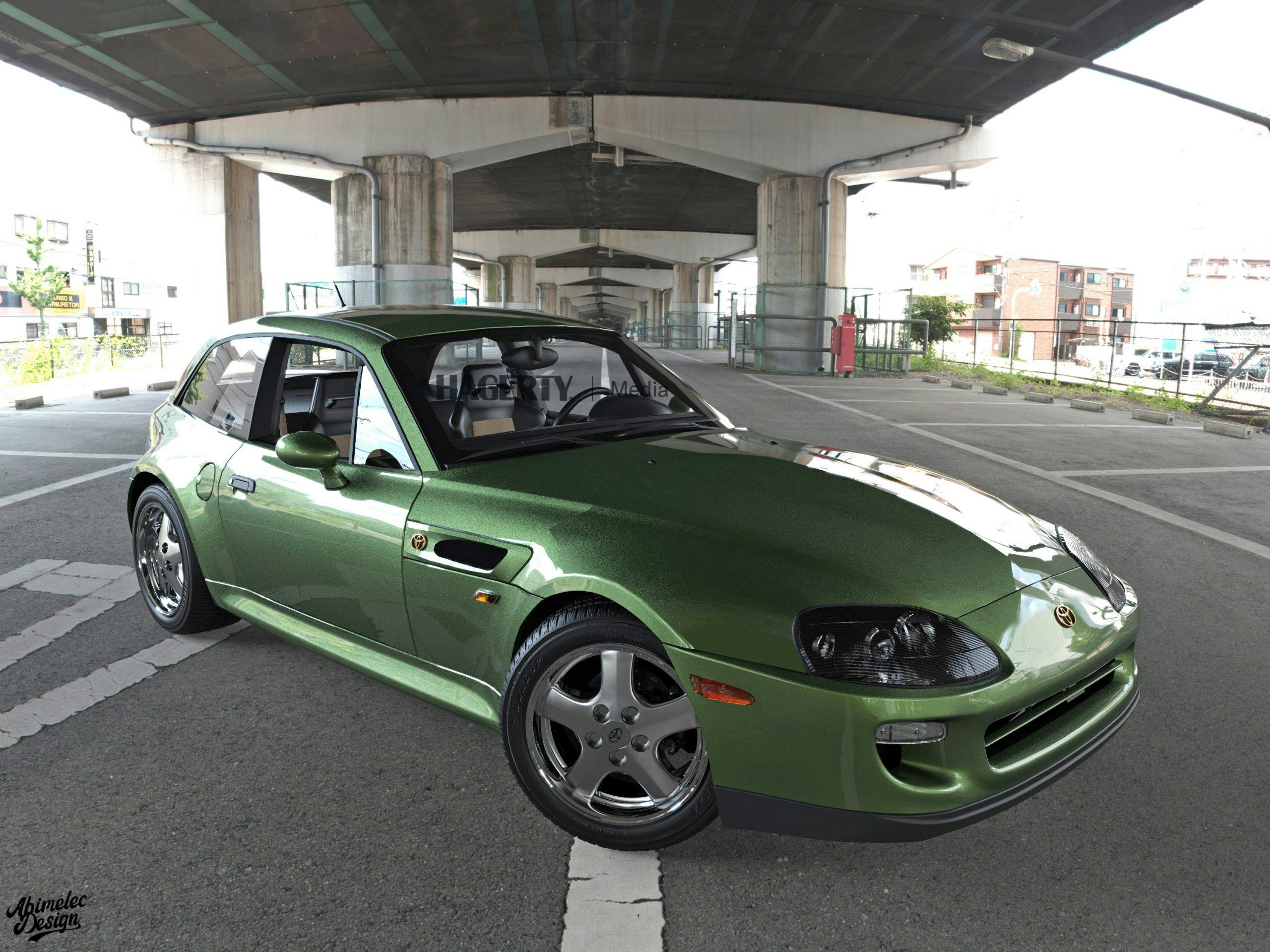 Toyota Supra BMW Z green