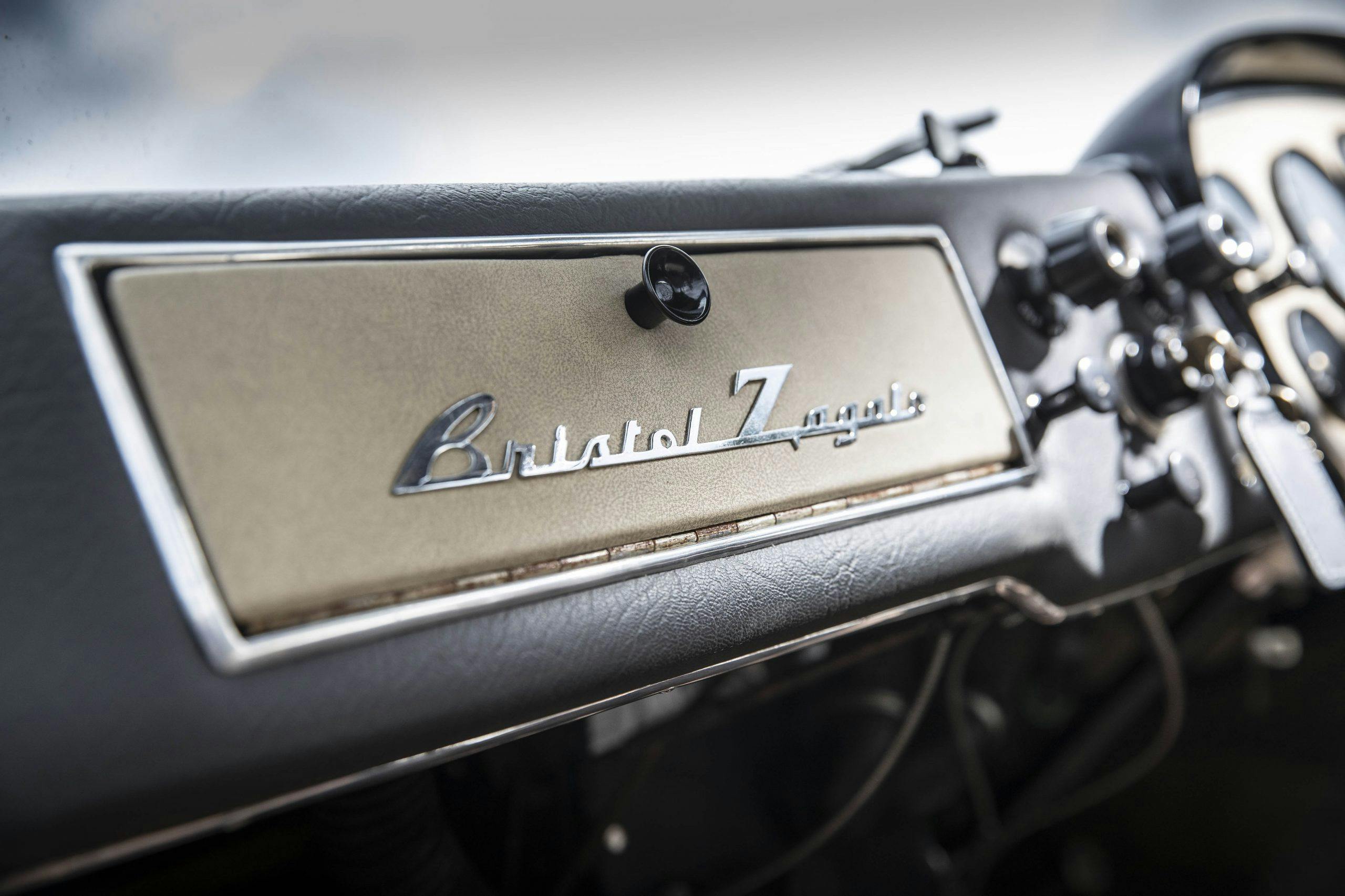 Zagato-bodied Bristol 406 dash badging