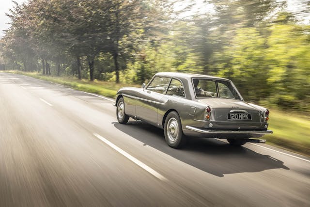 Zagato-bodied Bristol 406 rear three-quarter driving action