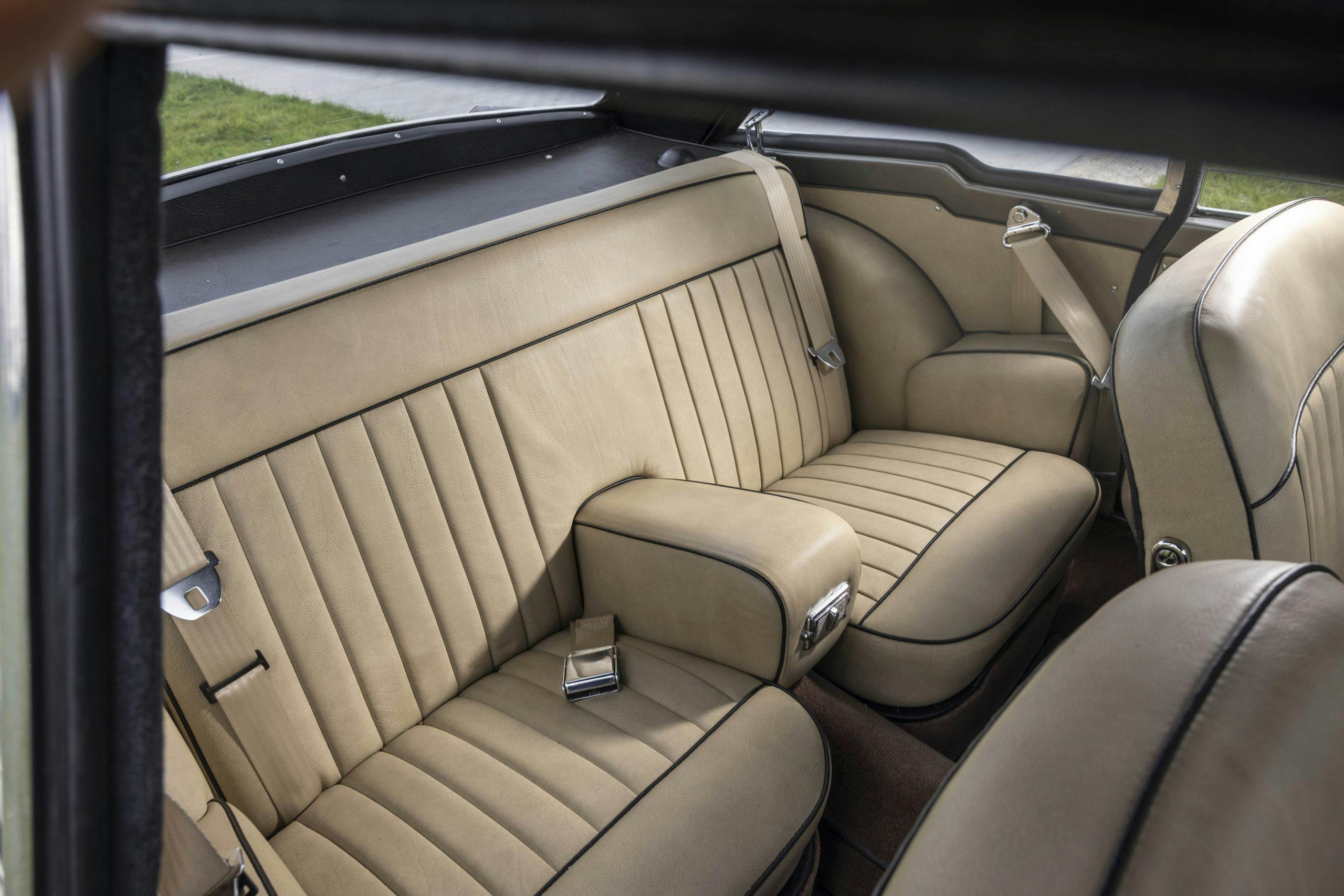 Zagato-bodied Bristol 406 interior rear seat