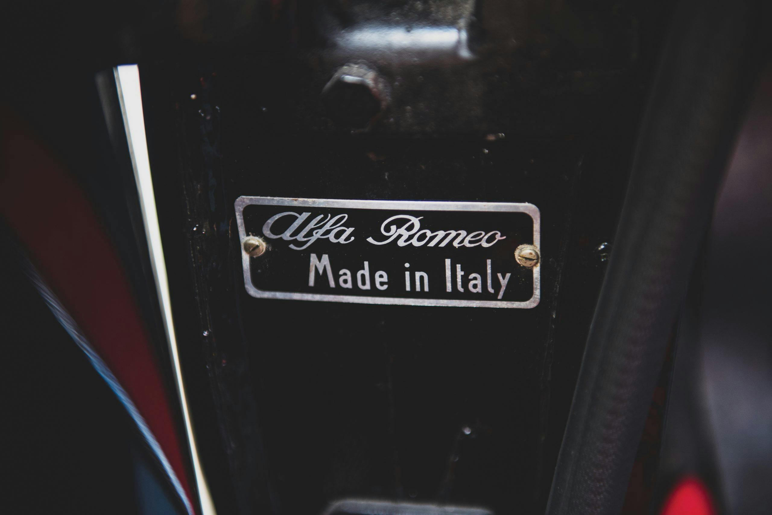 1959 Alfa Romeo Giulietta Spider made in Italy detail
