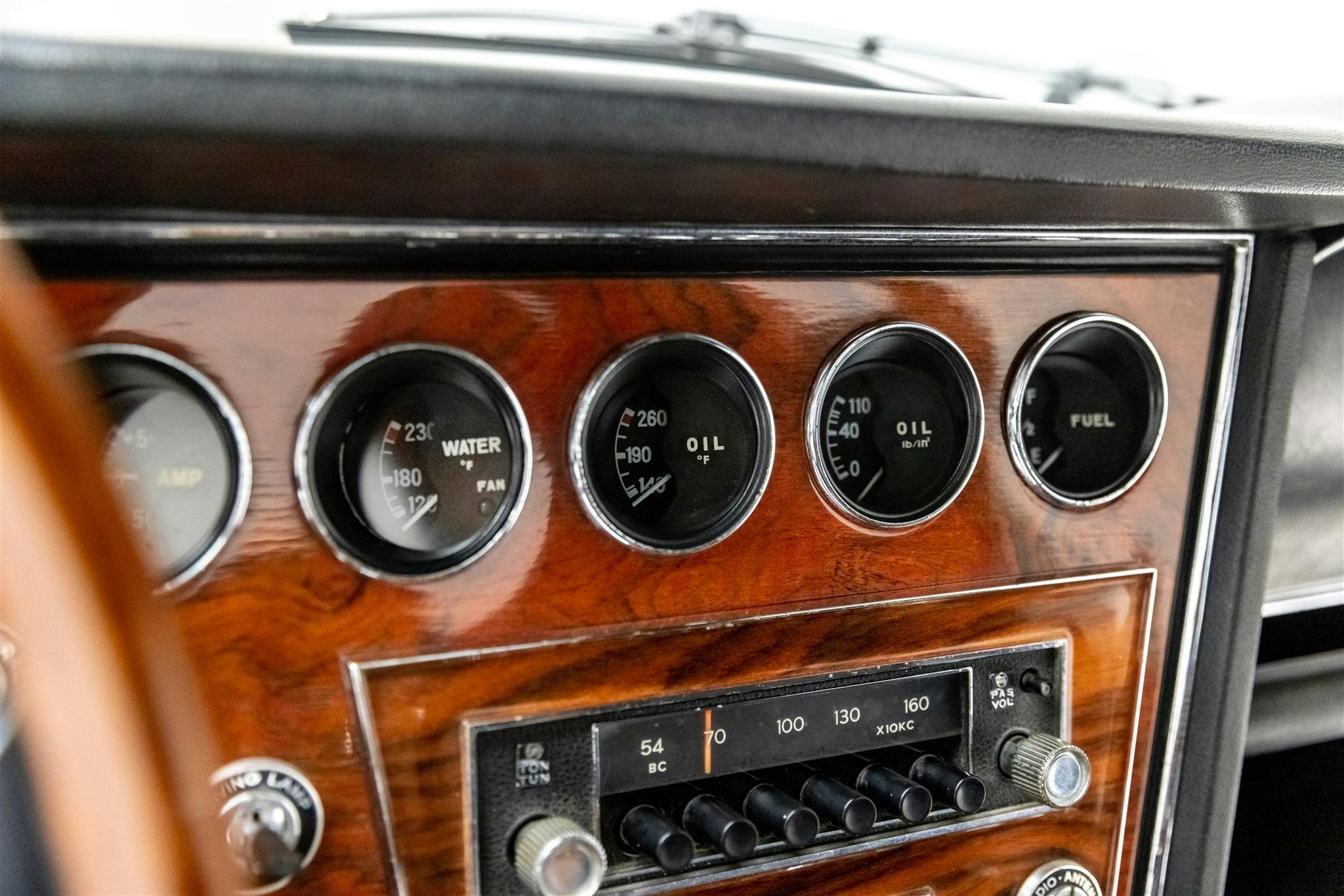 1968 Toyota 2000GT interior wood grained center console