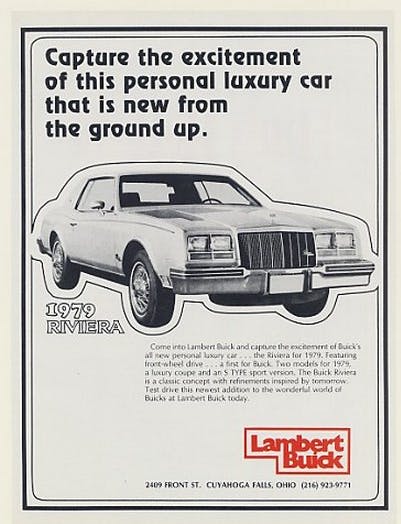 1979 Buick Riviera advertisement
