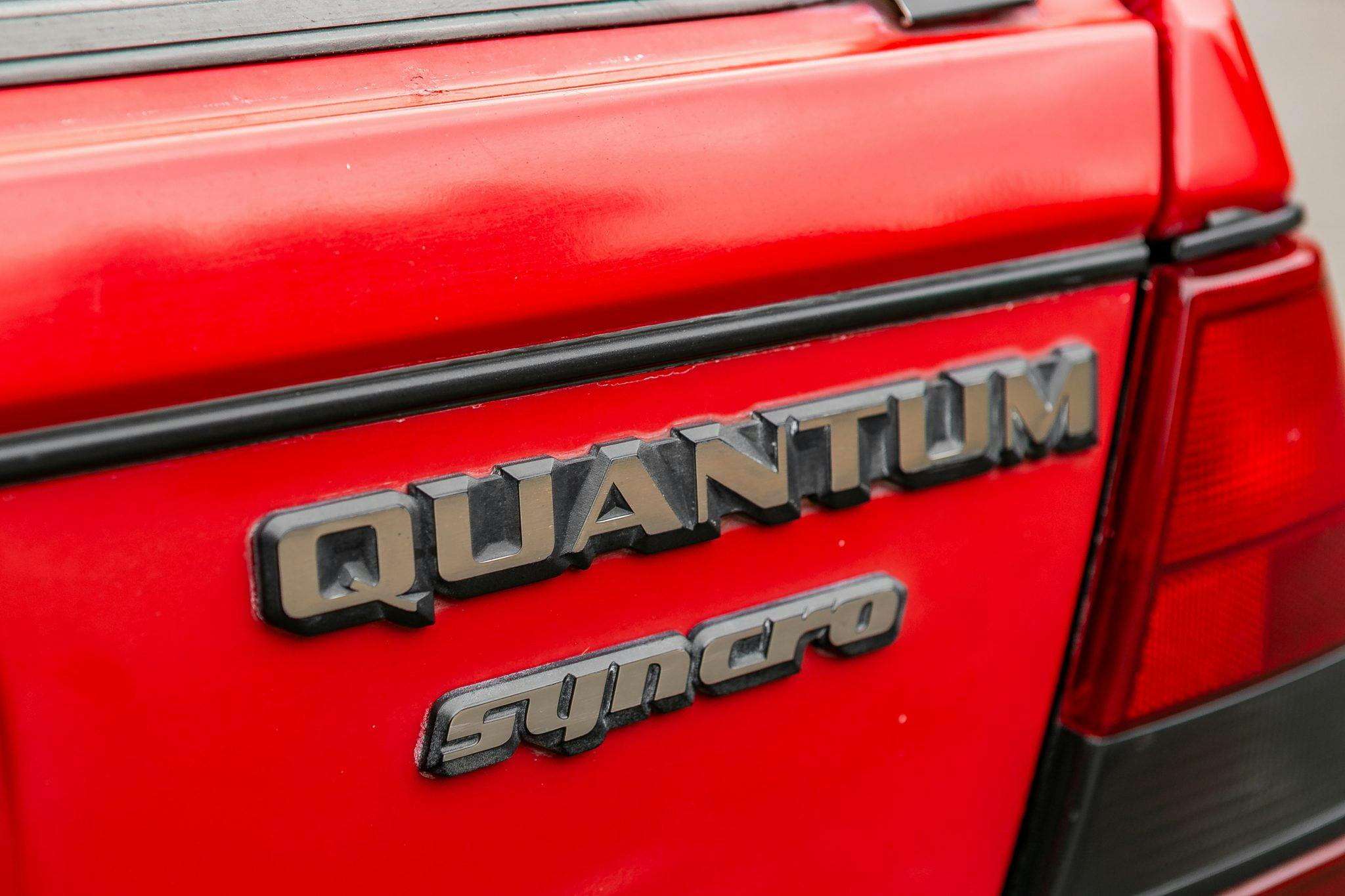 Volkswagen Quantum Syncro Manual Wagon badge closeup