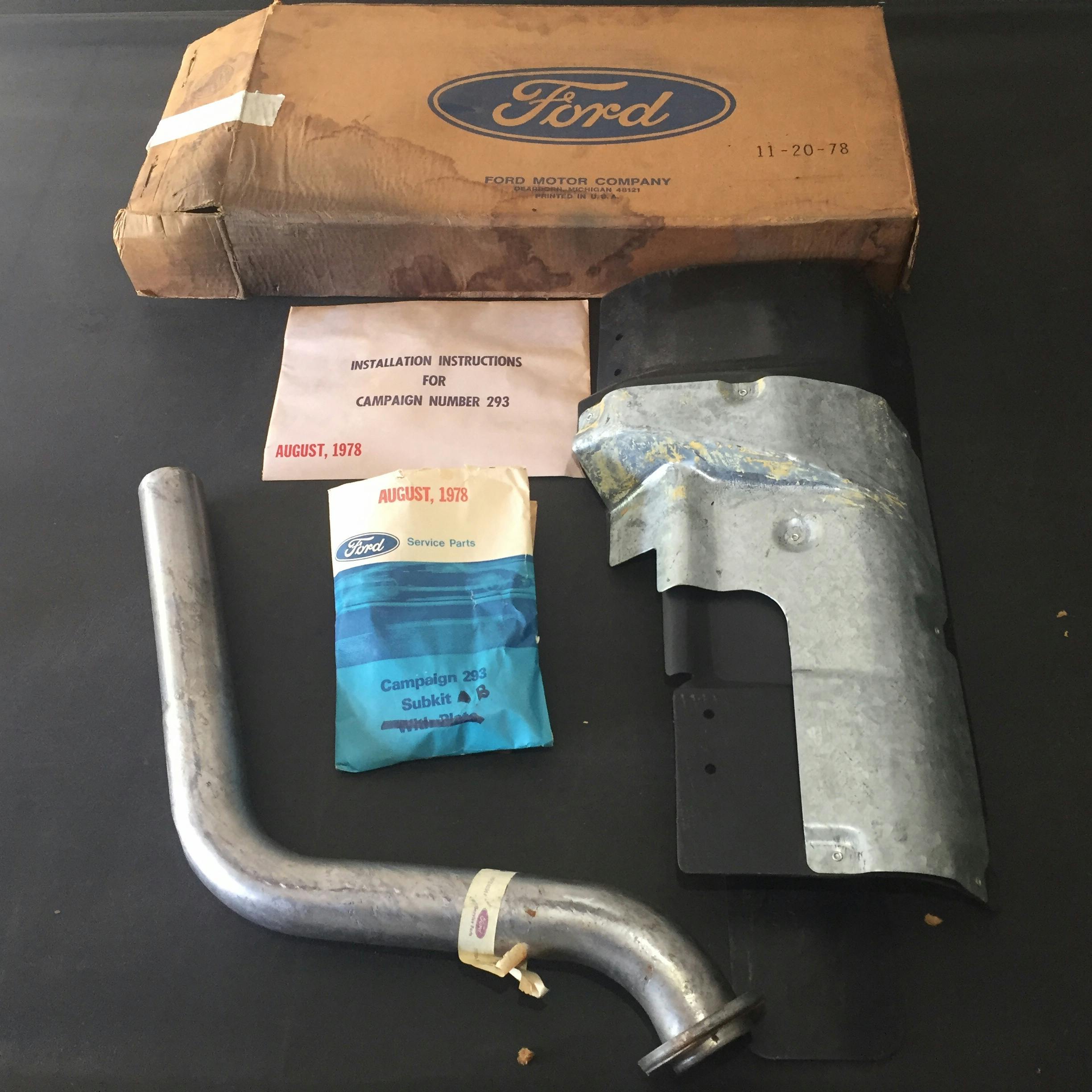 Ford Pinto Repair Kit Recall Gas tank