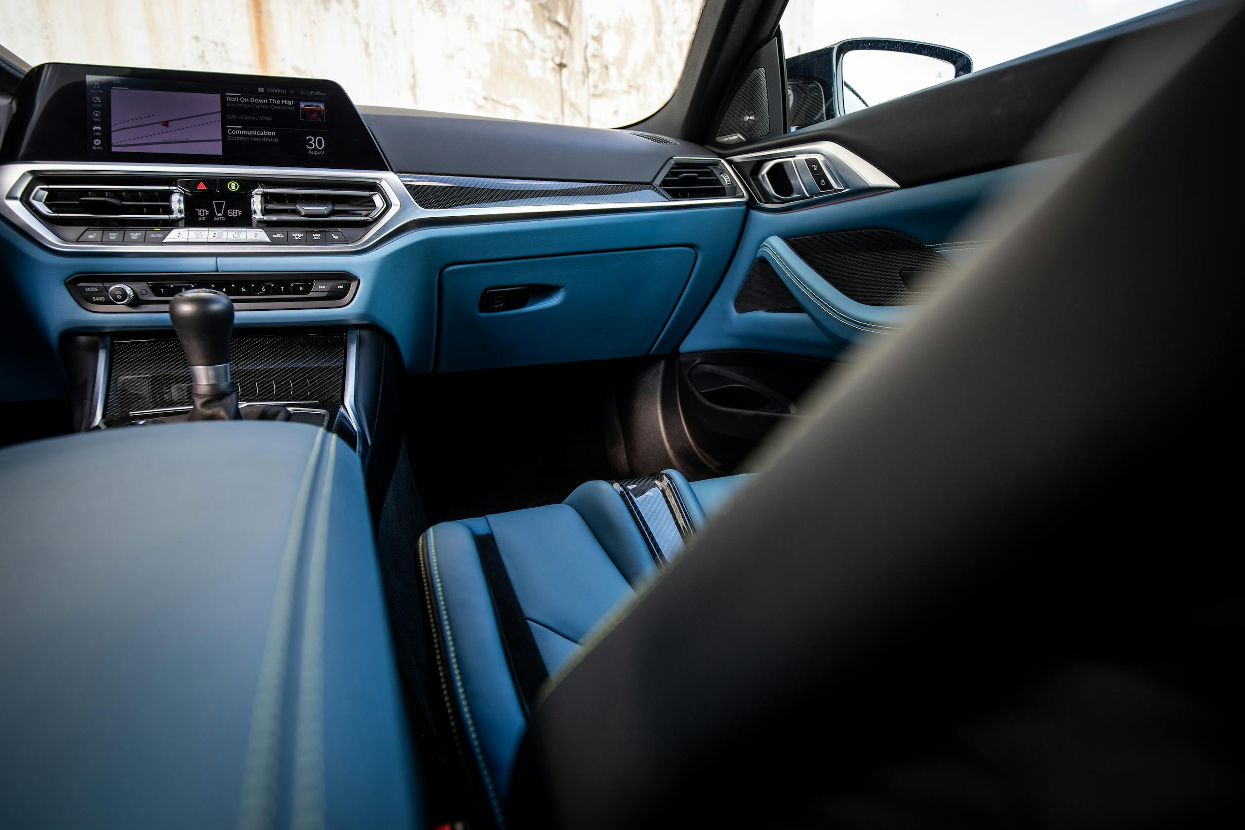 2021 BMW M4 interior passenger side