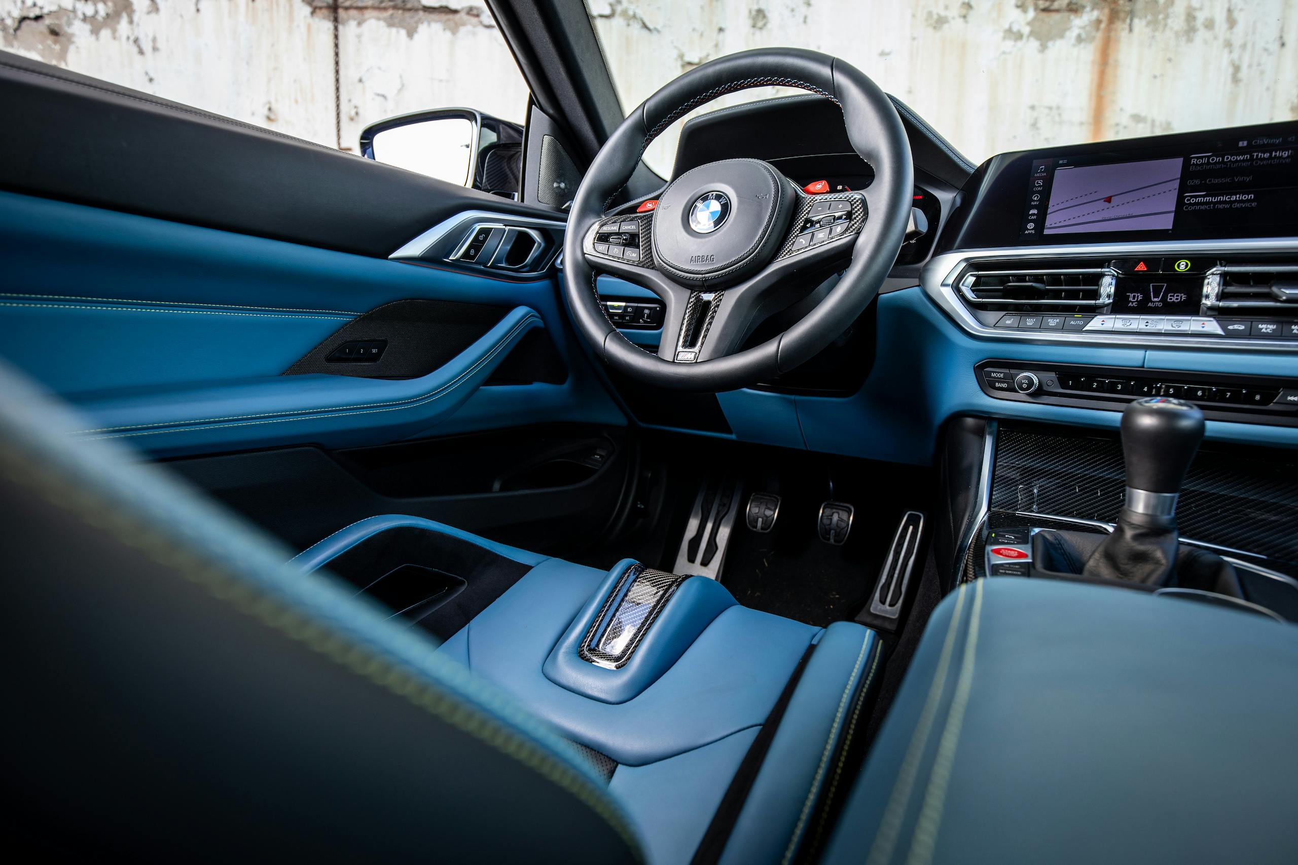 2021 BMW M4 interior driver side