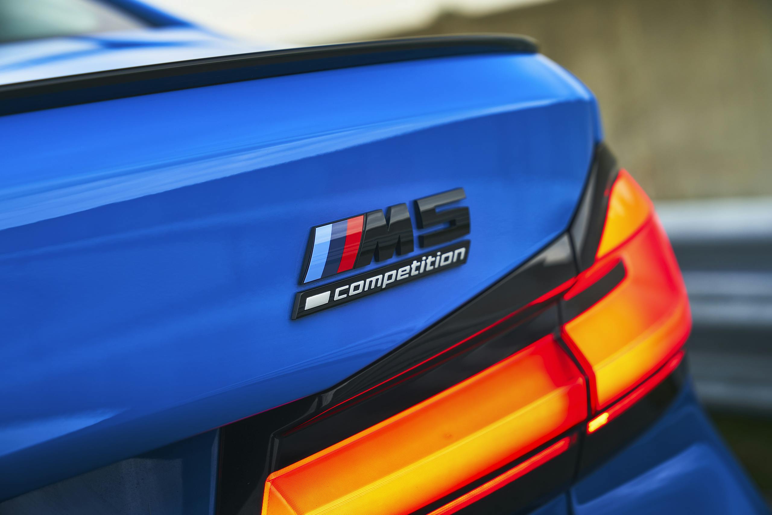 2021 BMW M5 Competition rear badges detail
